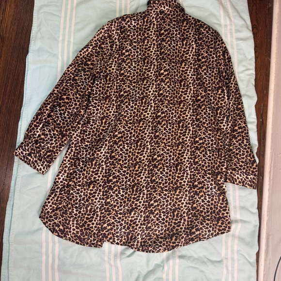 Leopard Print Women’s Long Shirt - Picture 2 of 4